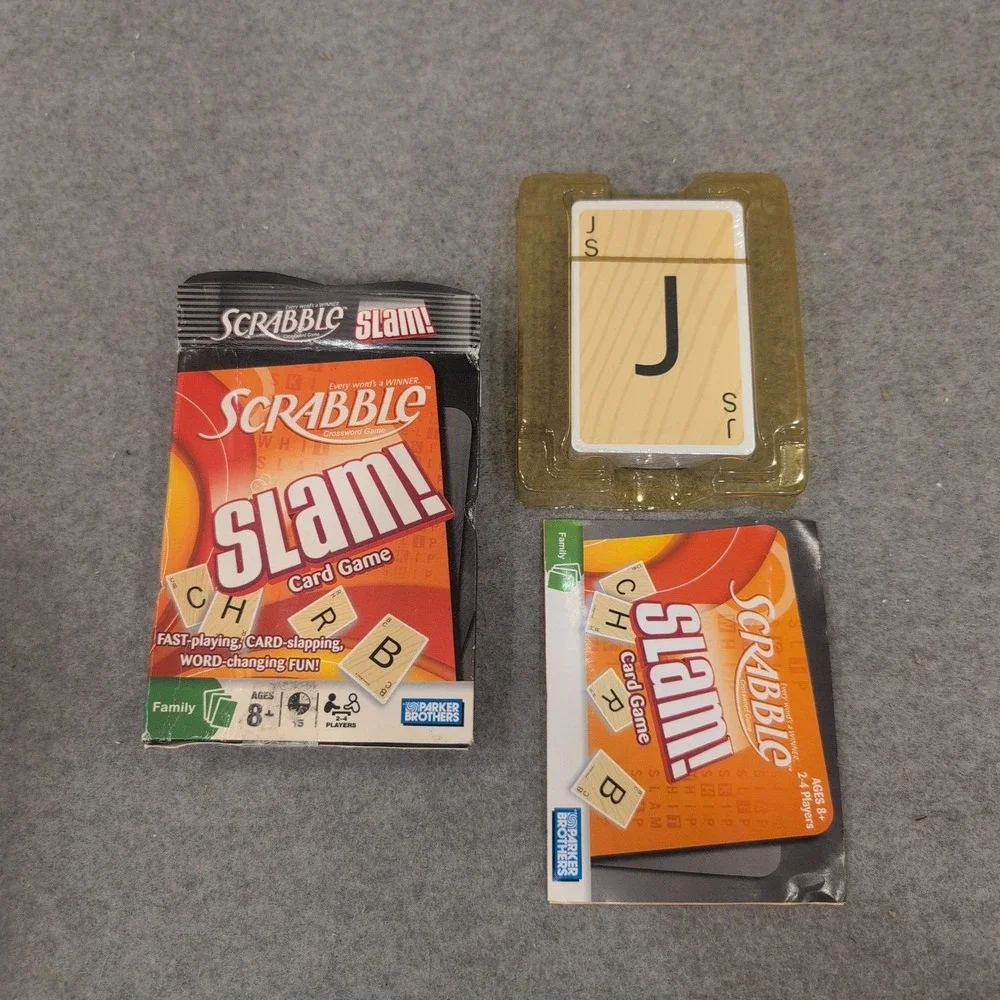 Scrabble Slam Card Game Parker Brothers Hasbro Fast Paced Word Game Ages 8+ - Picture 3 of 4